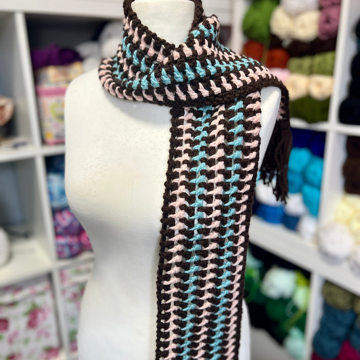 Crochet Scarf with tassels