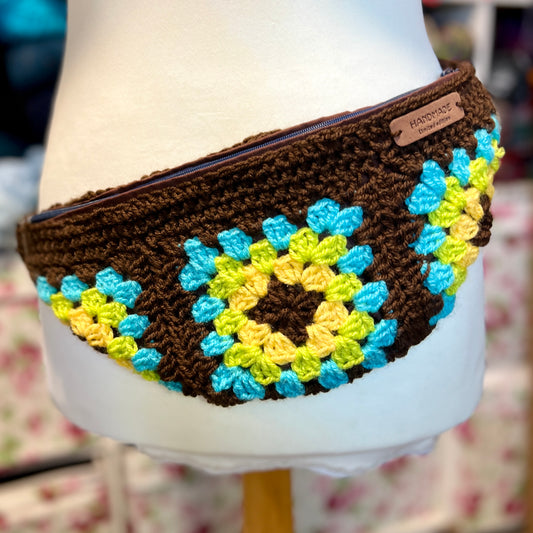 Granny Square Crochet Bum Bag
