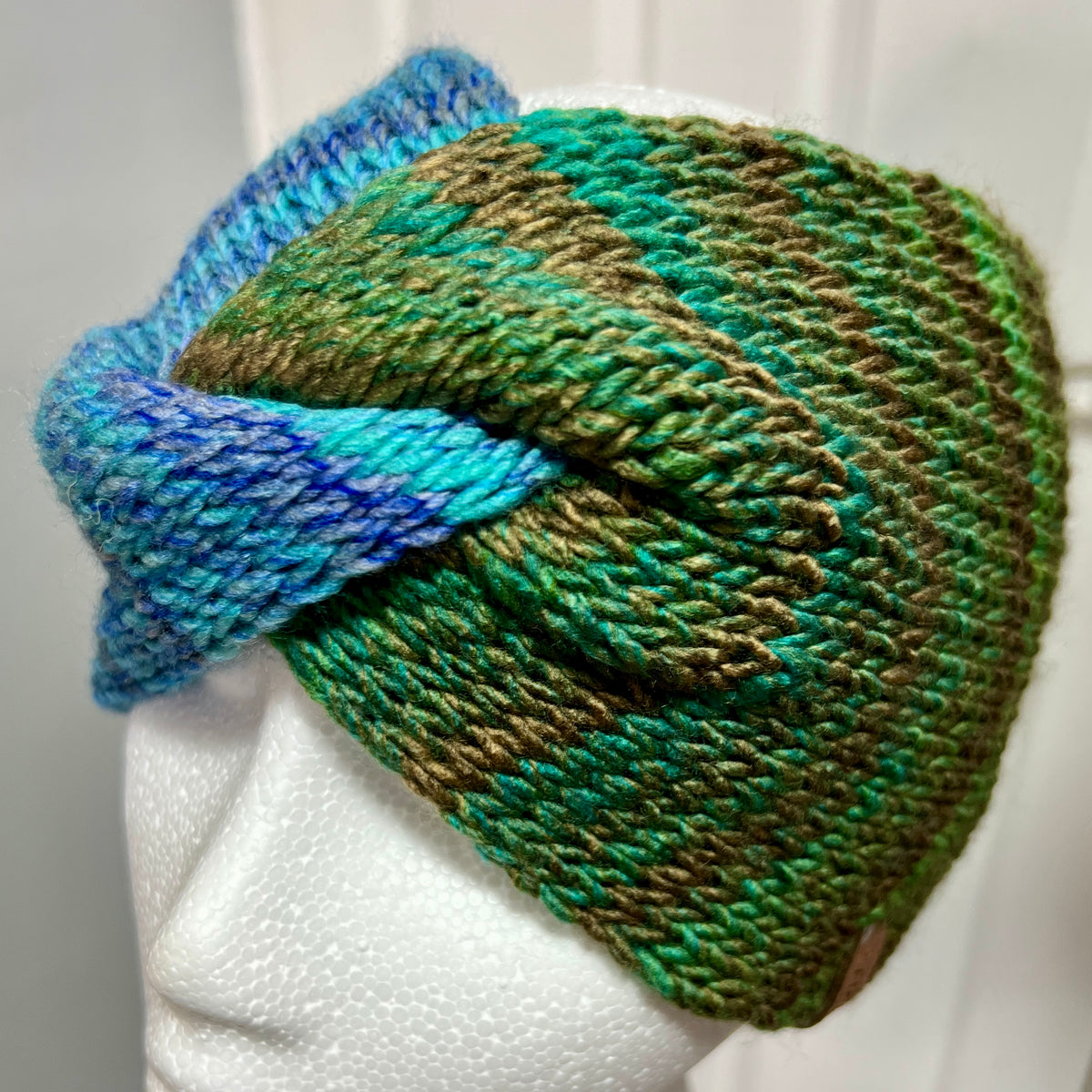 'Jewelspun' Blue/Green Ear Warmer / Headband