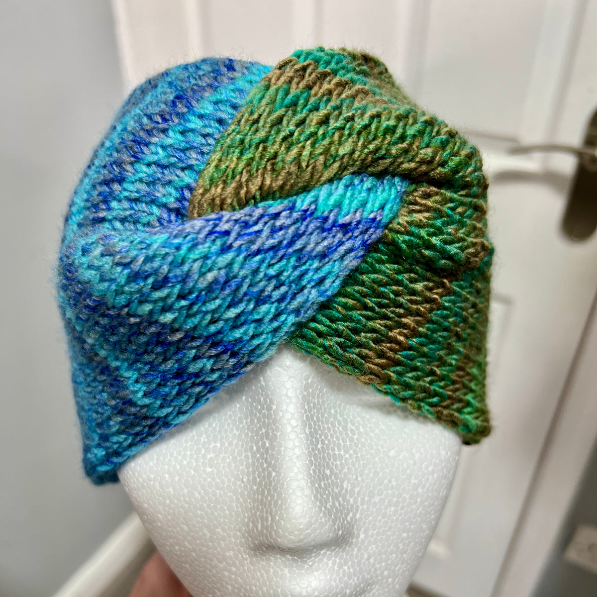 'Jewelspun' Blue/Green Ear Warmer / Headband